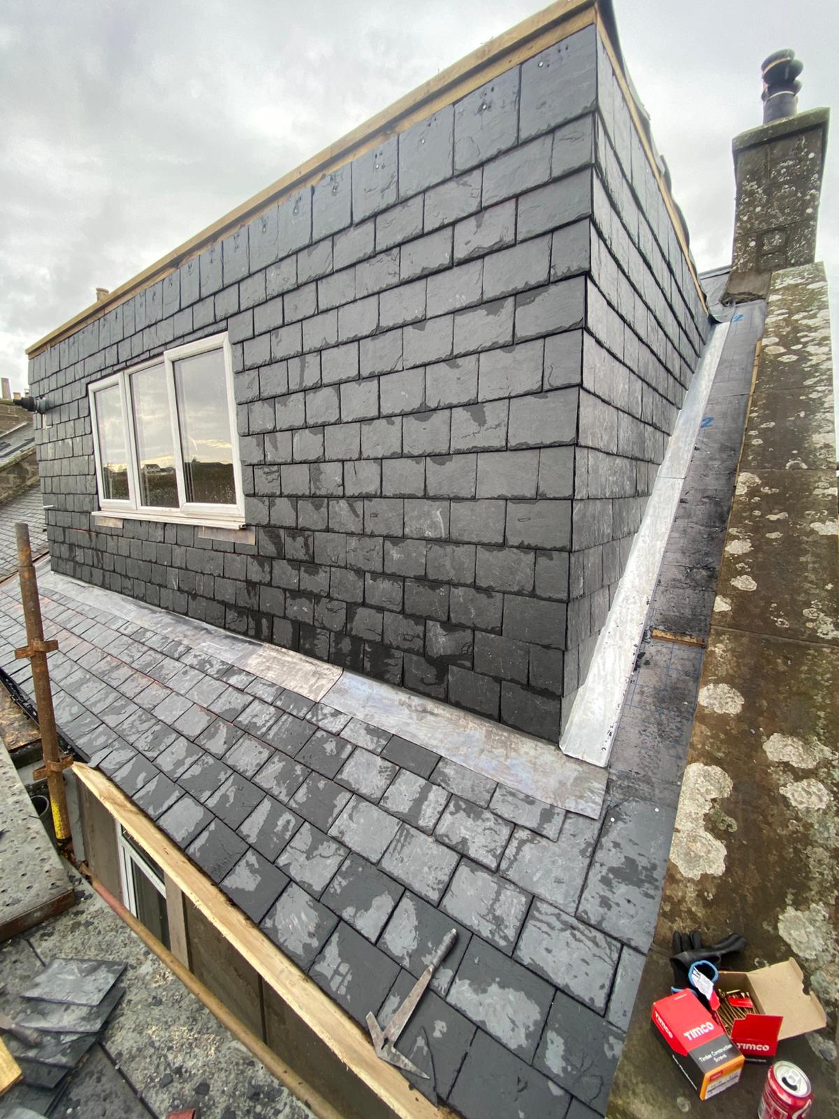 Recent Rossi Roofing project 44 — slate, tile, flat roof, lead and chimney work across Tayside and Fife