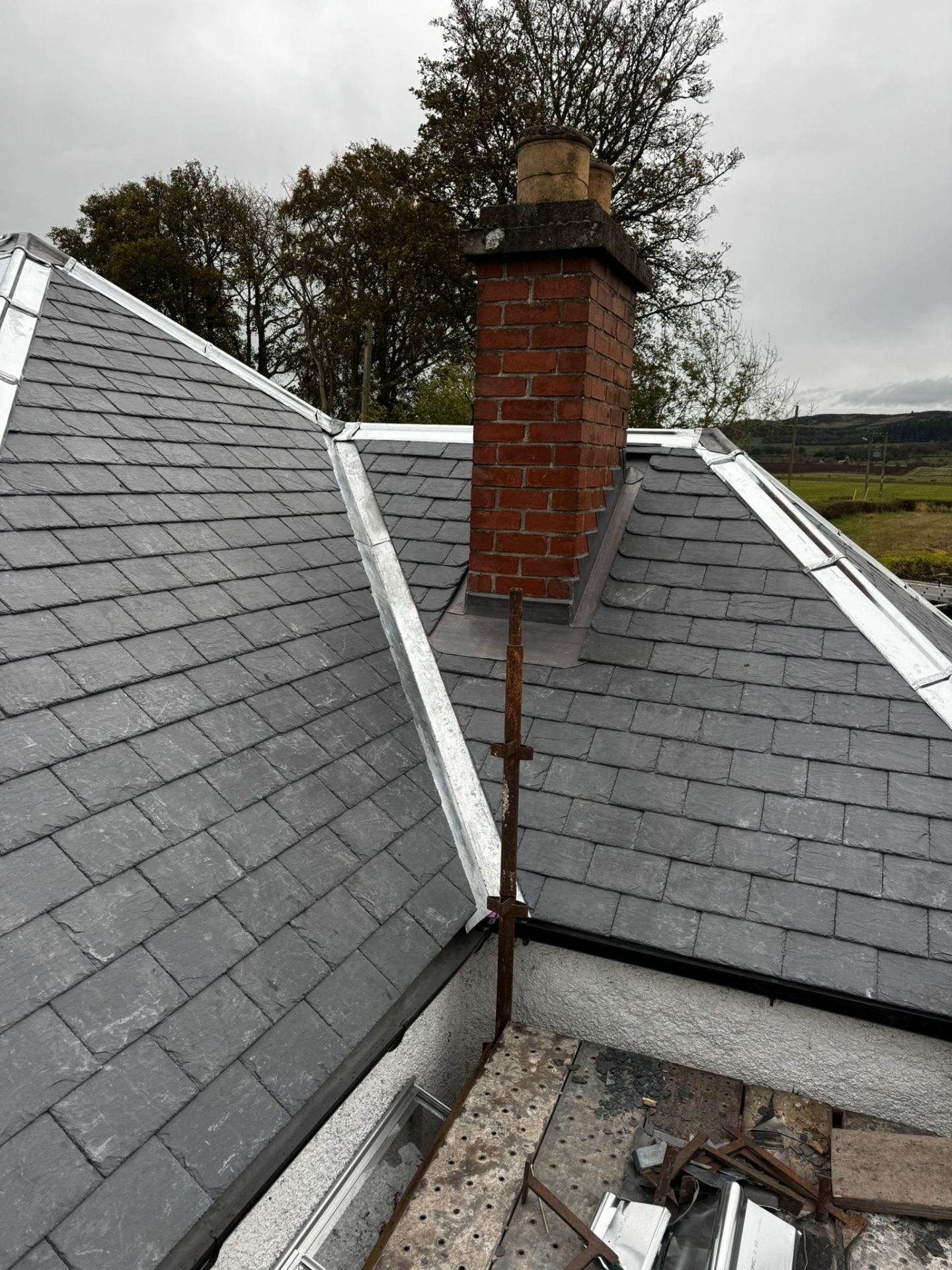 Recent Rossi Roofing project 66 — slate, tile, flat roof, lead and chimney work across Tayside and Fife