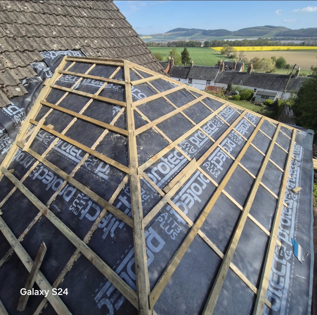 Recent Rossi Roofing project 33 — slate, tile, flat roof, lead and chimney work across Tayside and Fife